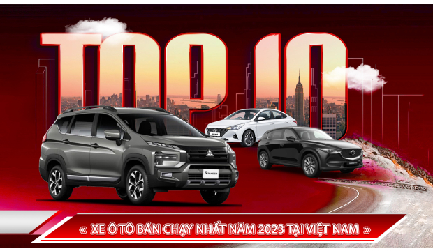 TOP 10 XE Ô TÔ BÁN CHẠY NHẤT NĂM 2023 TẠI VIỆT NAM